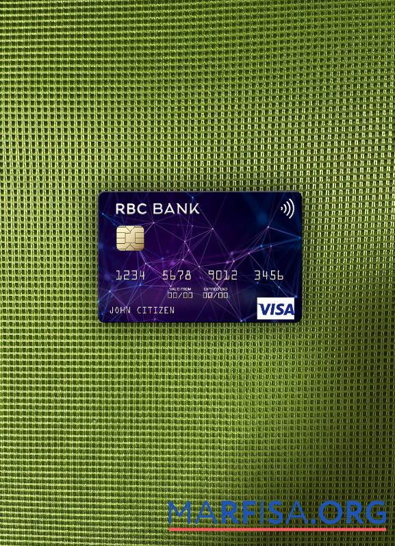 Realistic USA RBC Bank visa card photolook front real example